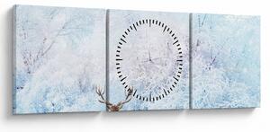 Tablou - Cerb maiestuos (cu ceas) (90x30 cm)