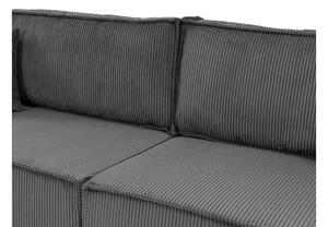 Canapea extensibilă Kasuna Sztruks (Gri închis) (cu sp. depozitare). 1105544