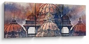 Tablou - Akshardham, New Delhi, India (cu ceas) (90x30 cm)