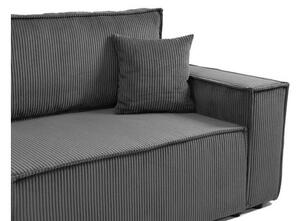 Canapea extensibilă Kasuna Sztruks (Gri închis) (cu sp. depozitare). 1105544