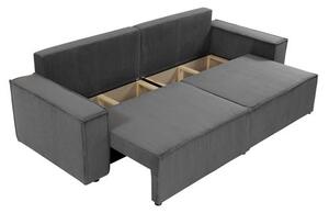 Canapea extensibilă Kasuna Sztruks (Gri închis) (cu sp. depozitare). 1105544
