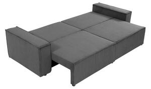 Canapea extensibilă Kasuna Sztruks (Gri închis) (cu sp. depozitare). 1105544