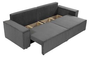 Canapea extensibilă Kasuna Sztruks (Gri închis) (cu sp. depozitare). 1105544