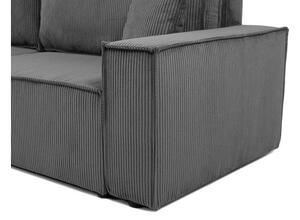 Canapea extensibilă Kasuna Sztruks (Gri închis) (cu sp. depozitare). 1105544