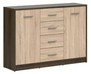 Comoda NEPO PLUS, stejar nobil/stejar sonoma, PAL laminat, 119x34x84 c
