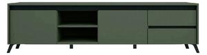 Comoda TV LOUNGE 2, verde/negru, PAL, 206x45x54 cm
