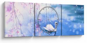 Tablou - Lacul magic (cu ceas) (90x30 cm)