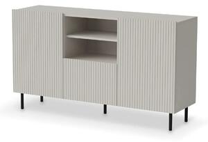 Comoda PAXOS KM-1, casmir/negru, PAL laminat/otel, 150x40x84 cm