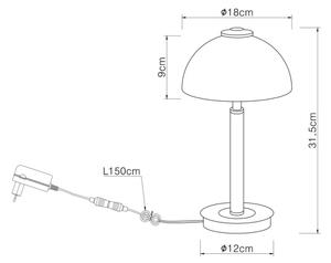 Globo 21953M - Lampă de masă tactilă LED dimabilă ULDIN LED/7W/230V 3000K alamă