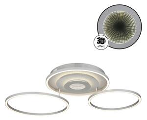 Globo 67824-40 - Plafonieră LED reglabilă MILES 40W/230V 57x99,2 cm argintie + telecomandă