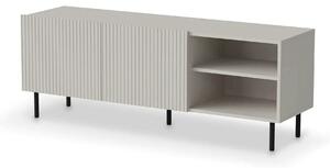 Comoda TV PAXOS RTV-1, casmir/negru, PAL laminat/otel, 150x40x54 cm