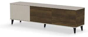 Comoda TV RANDOM 2 RTV-2, nuc/casmir/negru, PAL furniruit, 180x40x52 c