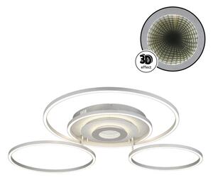 Globo 67824-60 -LED plafonieră reglabilă MILES 60W/230V 80,8x99,2 cm argintie+telecomandă