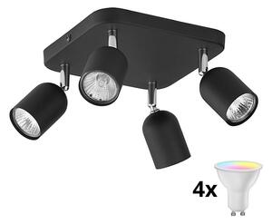 Spot LED RGBW dimabil TOP 4xGU10/6,5W/230V 2700-6500K negru