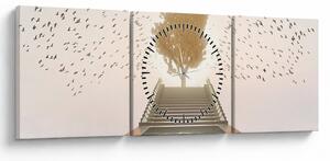 Tablou - Pod spre necunoscut (cu ceas) (90x30 cm)