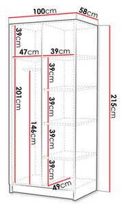 Dulap de haine Smagano I (Negru) . 1105798