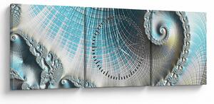 Tablou - Spirale texturate (cu ceas) (90x30 cm)
