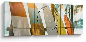Tablou - Plăci de surf (cu ceas) (90x30 cm)