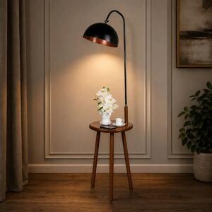 Masuta cu lampadar Decora Homs, negru,Seria lx, 40004