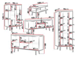 Set mobilier living Prenamora I (Negru grafit + captains deck) . 1105969