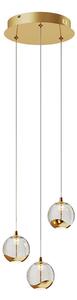 Hayley 3 Lustră Pendul Clear/Gold - Lucande