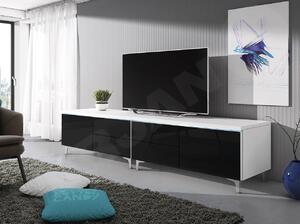 Z0ND0 Set 2 mese TV Clea XI W Double (Alb + lucios Alb) (cu iluminat LED albastru). 1106200