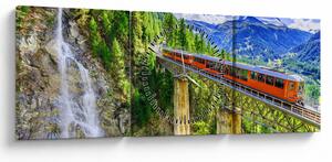 Tablou - Matterhorn, Zermatt, Valais, Elveția (cu ceas) (90x30 cm)