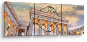 Tablou - Poarta Brandenburg, Berlin, Germania (cu ceas) (90x30 cm)