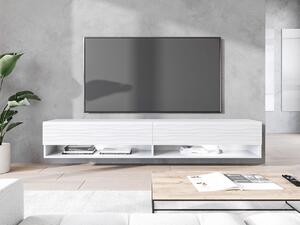 Z0ND0 Dulap TV de perete Adenuk 140 MDF (Alb + Alb) (cu iluminat LED RGB). 1106327