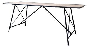 Masa dining, din lemn masiv si MDF, Factory