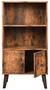 Bibliotecă retro cu ușă 60 x 30 x 120 cm maro | VASAGLE