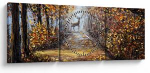 Tablou - Spiritul pădurii (cu ceas) (90x30 cm)