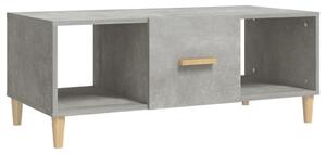 Măsuță de cafea, gri beton, 102x50x40 cm, lemn prelucrat