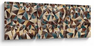 Tablou - Triunghiuri (cu ceas) (90x30 cm)