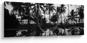 Tablou - Insula tropicală (cu ceas) (90x30 cm)