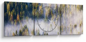 Tablou - Copac în ceață (cu ceas) (90x30 cm)