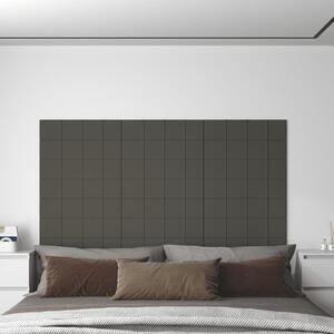Panouri de perete 12 buc. gri închis 60x15 cm catifea 1,08 m²