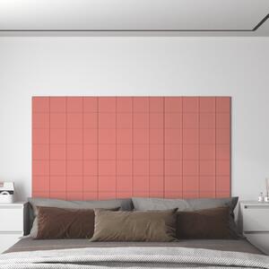 Panouri de perete 12 buc. roz 60x30 cm catifea 2,16 m²