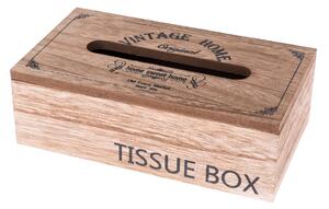 Cutie de lemn pentru batiste TISSUE, 25 x 14 x 8 cm