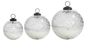 Lumanare in glob de sticla transparent