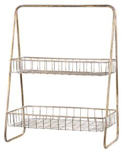 Etajera din metal, cu 2 rafturi