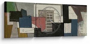 Tablou - Abstracție cubism (cu ceas) (90x30 cm)
