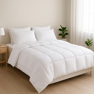 Pilota Hoteliera Alba 140x200- Microfibra si puf siliconizat