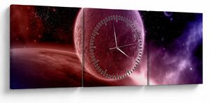 Tablou - Planetă (cu ceas) (90x30 cm)