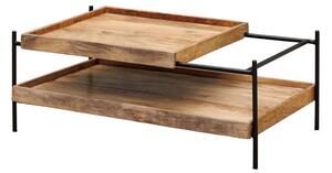 Masuta de cafea, cu blat glisant, din lemn de mango, Modular