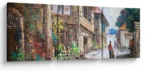Tablou - Satul filipinez, Asia (cu ceas) (90x30 cm)