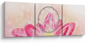 Tablou - Floare de lotus (cu ceas) (90x30 cm)