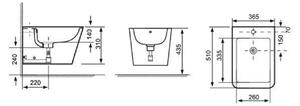 Set vas WC si bideu suspendat, Fluminia, Paris, Negru