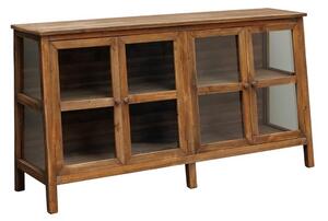Bufet din lemn masiv si sticla, cu aspect rustic, Laval