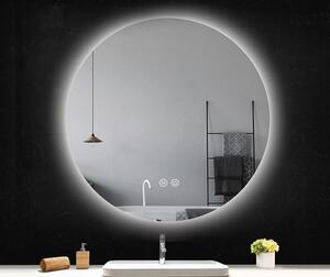 Oglindă, Fluminia, Calatrava Ambient 90, rotundă, cu iluminare LED și dezaburire, diametru = 90 cm